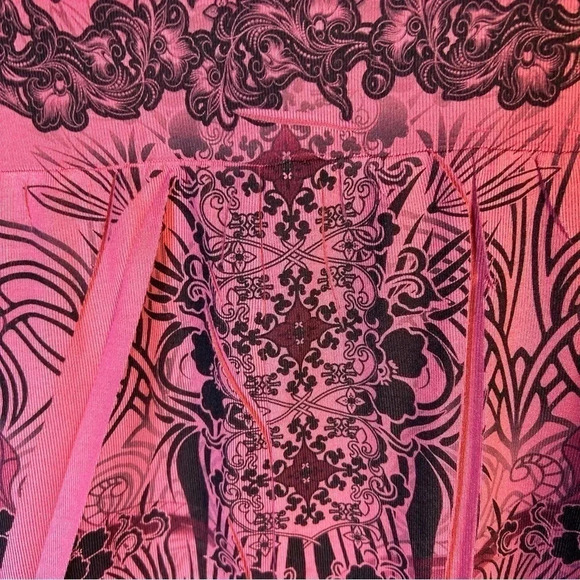 Live and Let Live Top Sz Square Panel Stud Pleated Balloon Sleeves Elastic Waist - Picture 10 of 12